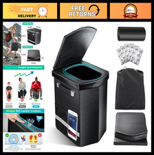 Upgraded XL Portable Toilet for Adults - Tall Camping Potty with Lid  Carry Bag