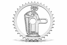 Lowrider Bicycle Laser Cut Mirror Chrome Gangster Tap Style 36T Custom Sprocket.