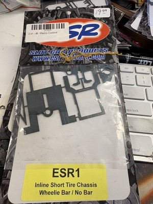 ESR-1 FACTORY Stainless Steel Drag Slot Car Chassis - Bar or No Bar - 1/24 scale