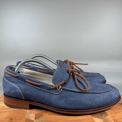 Cole Haan Mens Blue Nubuck Leather Boat Shoes Loafers C09349 Size