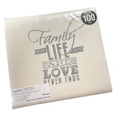 NEW Recollections 12x12 Scrapbook Album 100 Pages Family Life Love Linen Cover