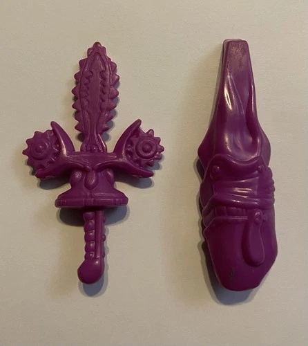 Vintage 1993 TMNT Robotic Rocksteady Accessory Lot Of 2 Purple Weapons Accessory