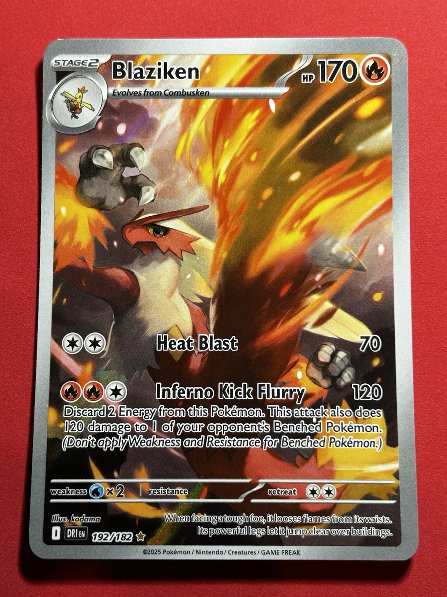 blaziken pokemon card price Graded: 192/182 Destined Rivals (2025) Illustration R  Double Infinity Gaming (Dont apply Weakness and Resistance for Benched Pokemon.) Blaziken Pokmon TCG Cards for
