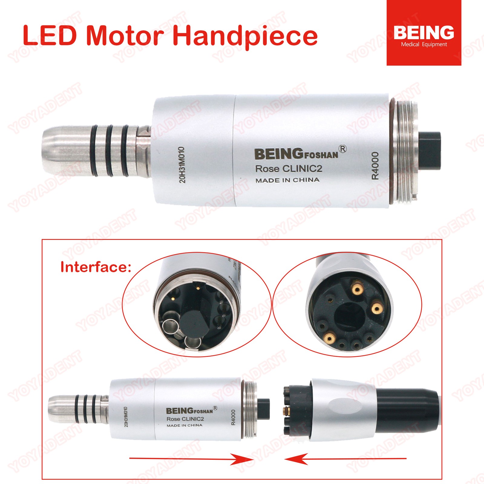 BEING Dental Electric LED Micro Motor Handpiece For KaVo INTRA LUX KL701 702