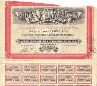 Mines d'Anthracite de la Sambre 1934
