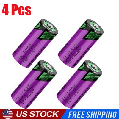 4Pcs TL-5955 2/3AA 3.6V Battery for Tadiran TL-4955 3.6V SL-761 ER14335 PLC CNC