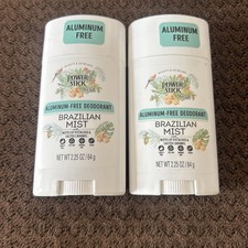 Power Stick Aluminum Free Deodorant Brazilian Mist Scent 2.25 Oz. 2 Sticks New