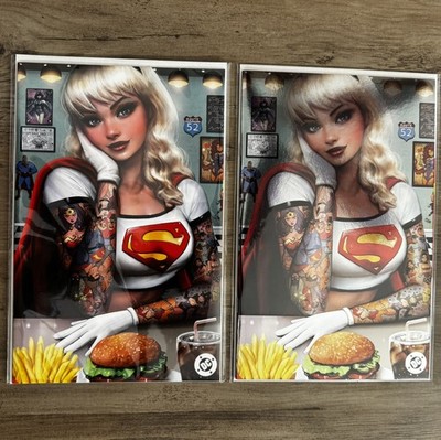  Superman #19 Szerdy Diner Tattoo Virgin AND Foil Var. DC 616 Comics 