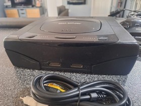 Sega Saturn Console Bundle USA Region Black Controller TESTED WORKING 