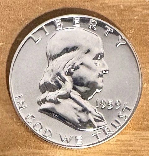1959 Uncirculated Franklin Half Dollar 90% Silver