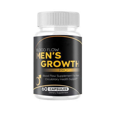 Blood Flow Mens Growth Pro - Premium Blood Flow Support For Men - 60 Caps
