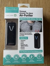 NuvoMed Personal Around-the-Neck Air-Purifier 1- BLACK, NEW SEALED FREE SHIPPING