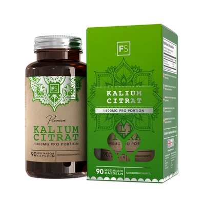 Kaliumcitrat | 180 Vegan Kapseln 700 mg | Essentielles Mineral - Bild 1 von 4
