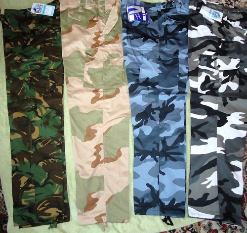 MENS ARMY CARGO CAMO COMBAT TOUGH WORK 