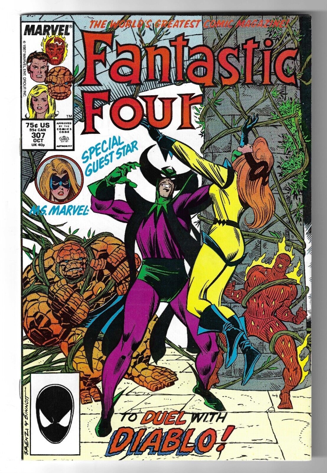 Fantastic Four #307 (1987) Marvel Comics FN