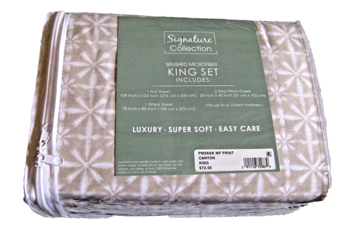 Signature Collection "King Size" Sheet Set ~ NEW IN PACKAGE