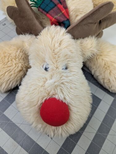 Chosun Tan Reindeer Plush Red Nose 24 Inch JC Penney Stuffed Animal Toy - Picture 3 of 11