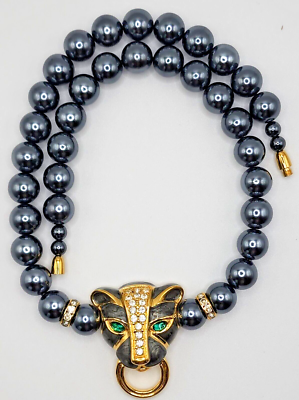 VINTAGE KJL for Avon Duchess of Windsor Panther Necklace Kenneth 