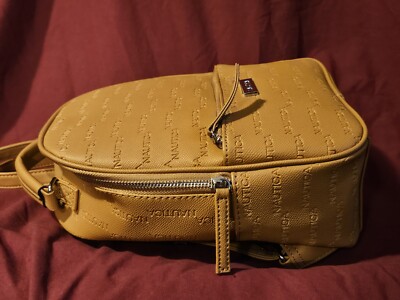 Nautica Womens Jr Backpack Icon All Over Logo Print Camel  display picture 2