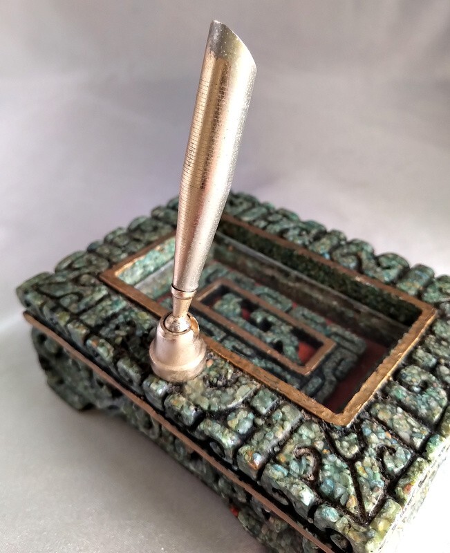 Vintage Industrias Creativas ZAREBSKI Creations Mexican Malachite