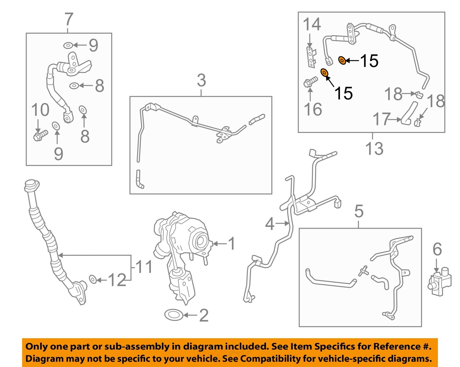GM OEM 16-22 Canyon Turbo Oil Inlet Tube Washer 55584486