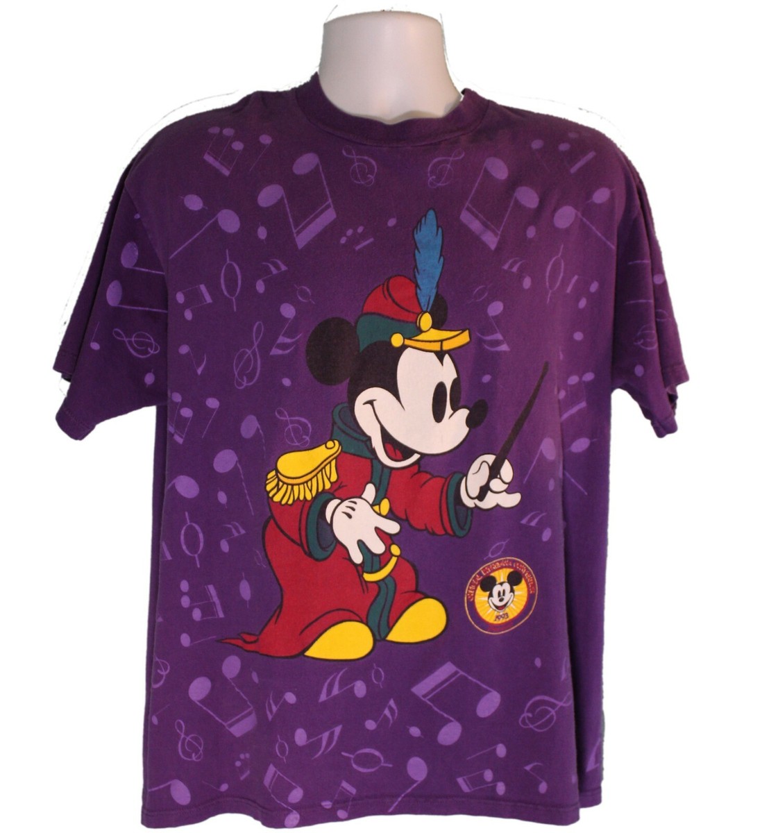 LAD MUSICIAN MICKY MOUTH Tシャツ Vintage 1993 Disneyana Convention L/XL Purple Musical Mickey