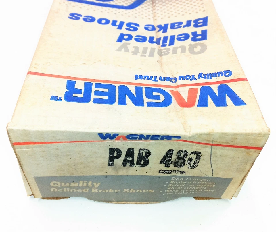 Zapatas de freno Wagner re-forradas PAB480 NOS Foto 2 de 3