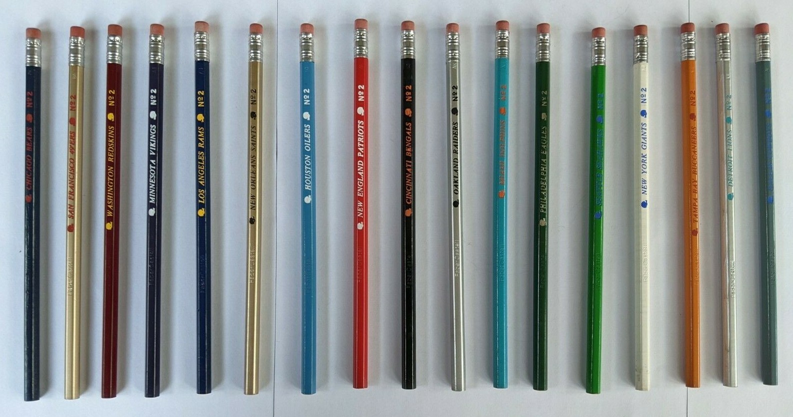[NOS] 1970's NFL Football Team Pencils [CHOICE OF TEAMS] Faber Castell