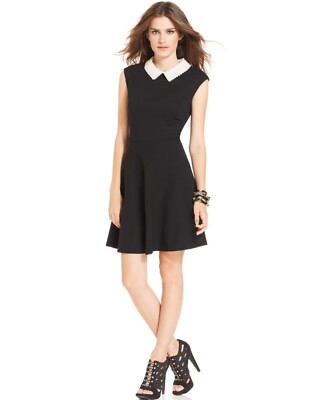 betsey johnson black dress with pearl collar Women's Luster Noir Top in Black | Size Medium main image 1