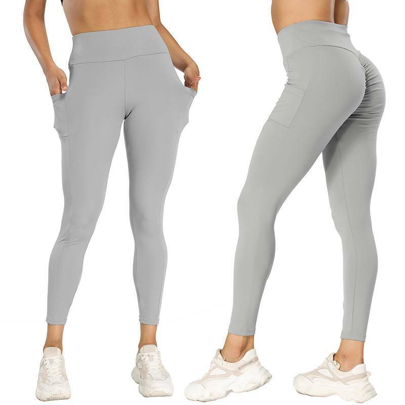 Olacia Yoga Pants for Women High Waist Tummy Control Workout Gym Sports  Leggings with Pockets,Grey, Large : : Fashion