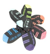 18 Pack Sock Hub Girls Quarter Performance Fabric Sport Socks Size 6-8
