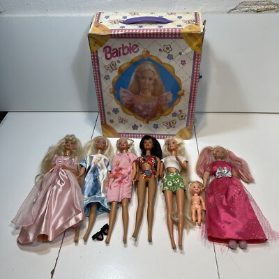 Barbie Twist & Turn Barbie Doll 1966 (4) Princess 96 Baby 94 Dream Glow 01 Case