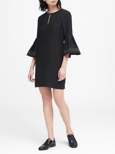 petite bell sleeve dress