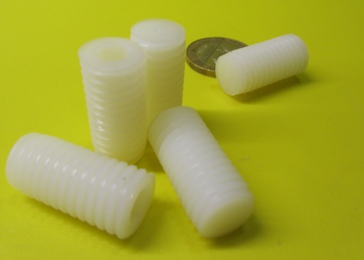 in Nylon Bianco Set Grano Vite Filettatura di Plastica Testa Piatta Metrica Senza Testa Intaglio Bullone 100/50 Pz M3 M4 M5 M6 M8 (Color : 15mm (100pcs), Size : M8