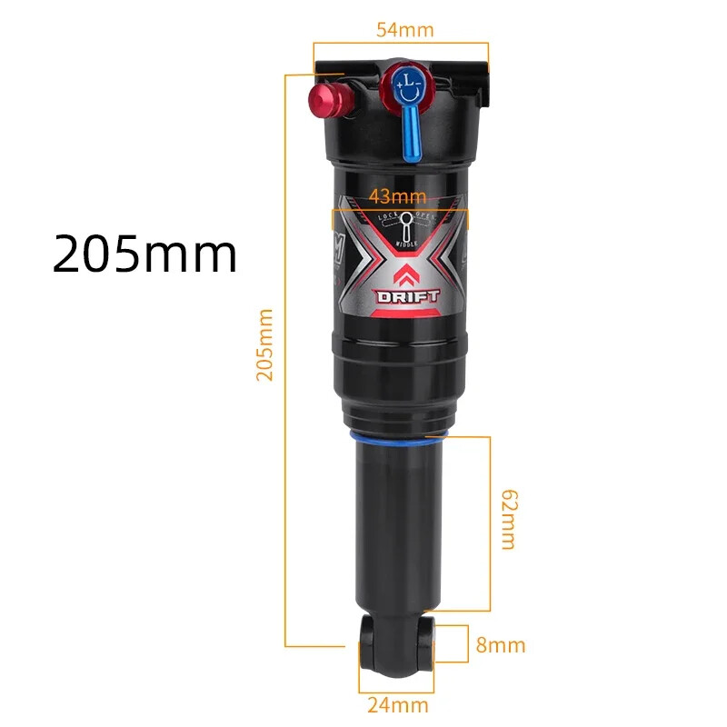 Mountain Bike Air Rear Shock Absorber Lockup Damping Adjustment 165
