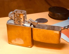 1949-53 Embossed Sailboat  Zippo 16 Hole 5 Barrel 2032695 - Not Original Insert