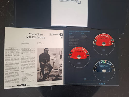 Miles Davis - Kind of Blue - 50th Anniversary (Blue Vinyl, CD, DVD) Edition - Picture 2 of 24