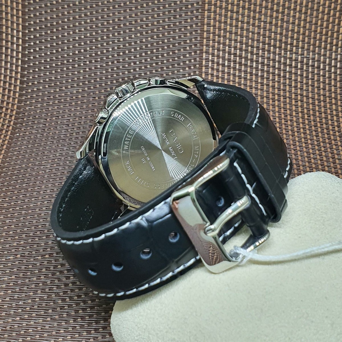 Casio MTP-1374L-1A Standard Analog Black Leather Strap Men