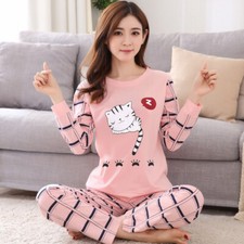 Women's Pyjamas Set Long Sleeve Printing Pjs Loungewear Nightwear Sleepwear Set