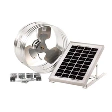 Master Flow Attic Fan 18.5"x11.25"x11" Silver Solar Powered Gable Mount Solar