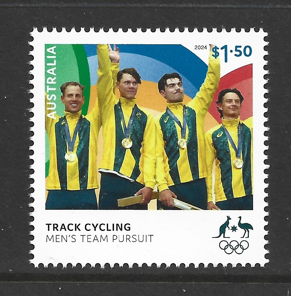 AUSTRALIA 2024 OLYMPIC GOLD TRACK CYCLING MEN'S TEAM PURSUIT 1v