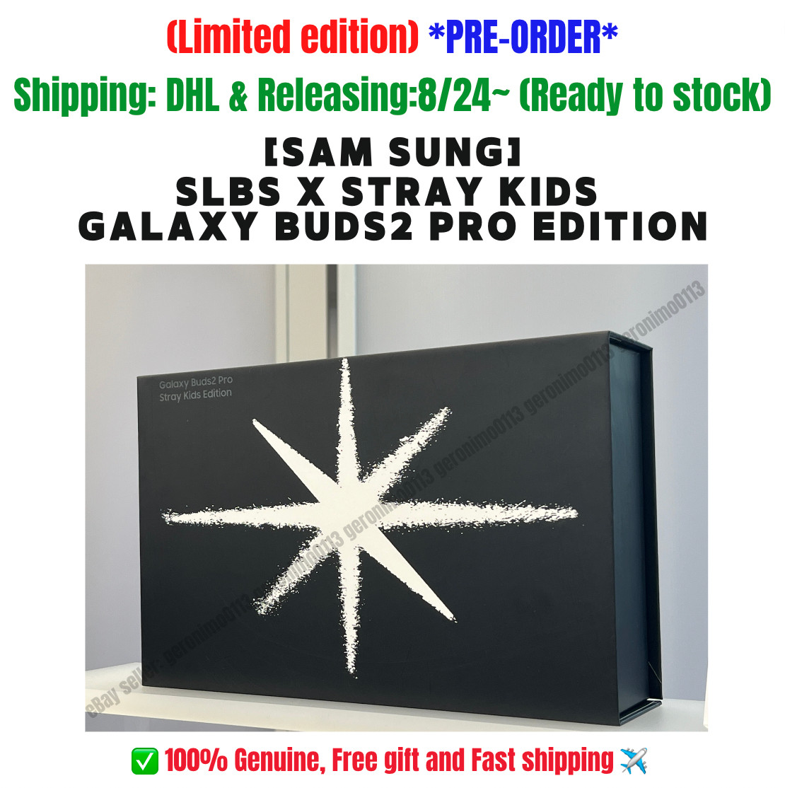 (Final Stock)Stray kids 5 STAR sam sung SLBS x Stray Kids Galaxy Buds2 Pro  +DHL