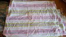 Pottery Barn Kids "Pink Green Stripes" Twin Flat Sheet