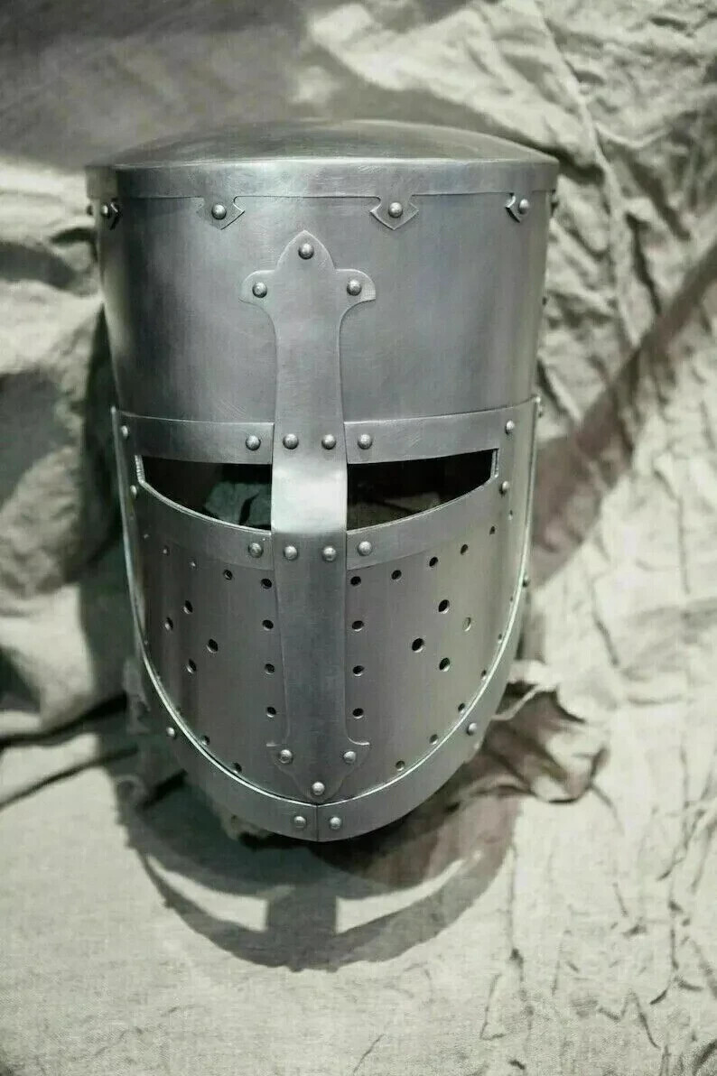 Medieval Closed Pot Great Armor SCA LARP Helmet Knight Warrior Viking ...