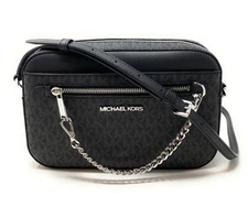 Michael Kors Jet Set Item Large East West Zip Chain MK Leather Crossbody Bag