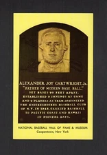 ALEXANDER JOY CARTWRIGHT ~ 1964 HOF postcard Curteichcolor GREEN ink