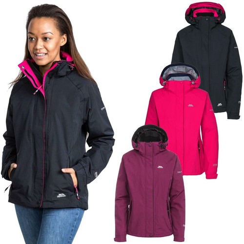 Trespass Florissant Women's Waterproof Jacket - Concealed Hood & Taped Seams - Afbeelding 1 van 10