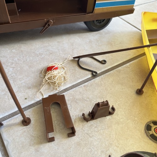 1972 Mattel Big Jim Sports Camper And Accessories Boat Fire pit Dishes Chairs - Picture 4 of 23