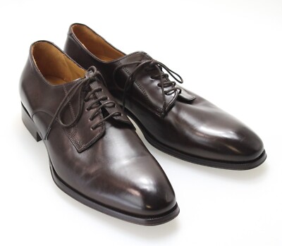 Suitsupply Derby Shoes Mens Size 8.5 Brown Leather Lace Up FW1000 SuitSupply FW1000 Derby Shoes Mens 8 Brown Italian Calfskin  main image 4