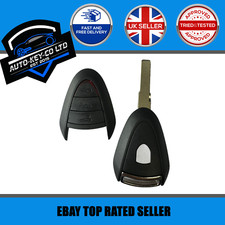 PORSCHE 3 BUTTON REMOTE KEY FOB CASE SHELL 911 997 987 REPLACEMENT REPAIR KIT